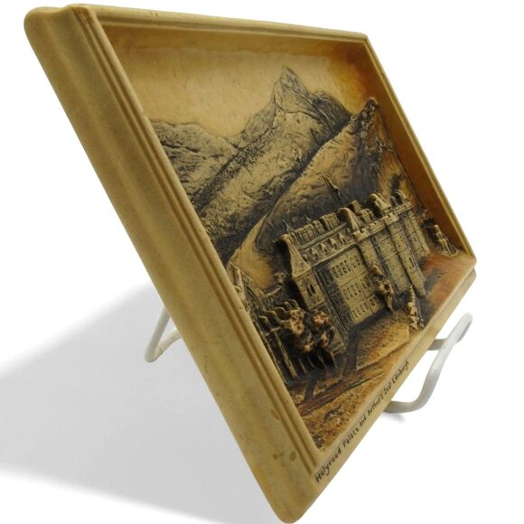 Ivorex EDINBURGH LANDMARKS Holyrood Palace And Arthur's Seat 3D England Vintage - Picture 3 of 10